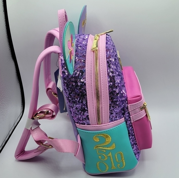 Loungefly Disney its a small world Mickey Mouse The Main Attraction Backpack - Picture 5 of 7